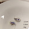 Teardrop Alloy Stud Earrings WG64463-16-1