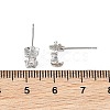 SHEGRACE Apple Brass Micro Pave Clear Cubic Zirconia Stud Earrings XGRQ4N144-715P-3