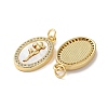 Brass Micro Pave Clear Cubic Zirconia Pendants KK-B083-20G-01-2