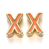 Rack Plating Alloy Enamel Beads X-ENAM-S122-033X-NR-1