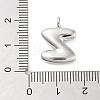 Rack Plating Brass Balloon Letter Pendants KK-C050-01P-Z-3