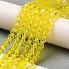 Transparent Electroplate Glass Beads Strands GLAA-F029-2mm-D21-4