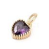 Brass Micro Pave Cubic Zirconia Pendants KK-H204-01KCG-03-2