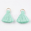 Polycotton(Polyester Cotton) Tassel Pendant Decorations X-FIND-S280-09-1