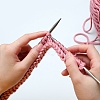 Steel Wire Stainless Steel Circular Knitting Needles and Random Color Plastic Tapestry Needles TOOL-R042-800x4.5mm-2