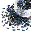 Metallic Colours Glass Bugle Beads SEED-N005-001-D02-1