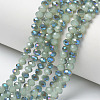 Electroplate Glass Beads Strands EGLA-A034-J4mm-I03-1