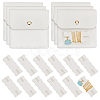 6Pcs Square PU Leather Jewelry Storage Bags with Iron Button ABAG-OC0001-18B-1