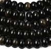 Natural Golden Sheen Obsidian Beads Strands G-A280-A15-02-4