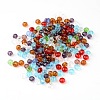 Faceted Rondelle Transparent Glass Beads GLAA-R152-4mm-M1-3
