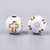 800Pcs Plating Acrylic Beads PACR-PA0001-06B-2