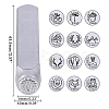 Iron Metal Stamps AJEW-BC0005-67B-2