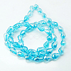 Electroplate Glass Beads Strands EGLA-D015-15x10mm-M-3