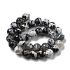Faceted Natural Fire Crackle Agate Beads Strands G-F447-12mm-N13-3