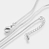 Long-Lasting Plated Brass Snake Chain Necklaces NJEW-K112-04P-NF-1