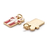 Real 18K Gold Plated Brass Enamel Pendants KK-A154-16G-3