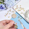 14Pcs Brass Stud Earring Findings KK-BBC0028-66G-3