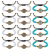 12Pcs 3 Colors Alloy Link Bracelets BJEW-GO0001-42-1