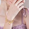 Stainless Steel Heart Charm Bracelets for Women BJEW-BB69676-I-7