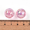 UV Plating Transparent Rainbow Iridescent Acrylic Beads TACR-D010-07E-3