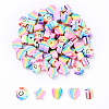 35Pcs 5 Styles Handmade Polymer Clay Beads CLAY-YW0002-06-1