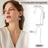 5 Pairs 925 Sterling Silver Earring Hooks STER-BBC0006-25S-2