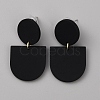 Acrylic Geometric Dangle Stud Earrings EJEW-WH0013-65A-1