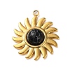 Synthetic Turquoise Dyed Sun Pendants STAS-P328-05G-02-1