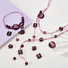 40Pcs 5 Styles Handmade Gold Sand/ Silver Foil Lampwork Beads LAMP-GA0001-22-4