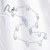 304 Stainless Steel Cat Eye Round Beads Handmade Chain Necklaces for Women NJEW-C073-01P-06-1