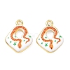 Printed Brass Pendants KK-CBA42CA-04G-04-1