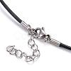 Round Leather Cord Necklaces Making X-MAK-I005-2mm-3