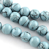 Synthetical Turquoise Gemstone Round Bead Strands TURQ-R035-8mm-03-2