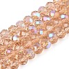 Electroplate Glass Beads Strands EGLA-A044-T6mm-L20-1