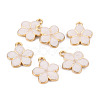 Light Gold Plated Alloy Enamel Pendants ENAM-R136-17F-1