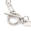 Tarnish Resistant Unisex 304 Stainless Steel Paperclip Chain Bracelets BJEW-H541-03A-P-2