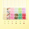 552Pcs 11 Colors Frosted Baking Paint Glass Beads DGLA-FS0001-14-8