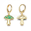 Brass Micro Pave Cubic Zirconia Huggie Hoop Earrings EJEW-T014-32G-NF-4