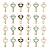 40Pcs 4 Colors Alloy Enamel Pendants ENAM-CJ0002-59-3