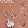 Unicraftale 2Pcs Titanium Steel Clip Pocket Watch Chain DIY-UN0003-64-5