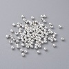 Silver Color Plated Round Iron Spacer Beads X-E004-S-1