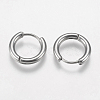 Tarnish Resistant 201 Stainless Steel Huggie Hoop Earrings Findings X-STAS-F149-33P-C-1