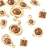 12Pcs 6 Styles Alloy Resin Pendants FIND-FS0004-05-3