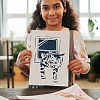 Plastic Drawing Painting Stencils Templates DIY-WH0396-422-5