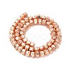 Electroplated Natural Lava Rock Beads Strands G-G984-05RG-2