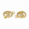 Brass Micro Pave Cubic Zirconia Pendants KK-E068-VB018-3