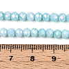 Anti-Tarnish Electroplate Rondelle Glass Beads Strands LS-EGLA-T021-4mm-17-08-4
