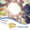 60Pcs 5 Colors Adjustable Brass Ring Components FIND-SZ0002-23-NR-7