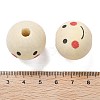 Printed Schima Wood European Beads WOOD-G023-14A-3