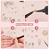 36Pcs 6 Styles Cross Alloy Rhinestone Cabochons MRMJ-CP0001-30S-6